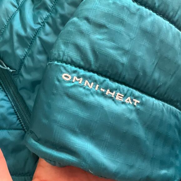 Columbia Omni-Heat Insulated Puffer Jacket Women’s Medium Teal - Picture 11 of 15